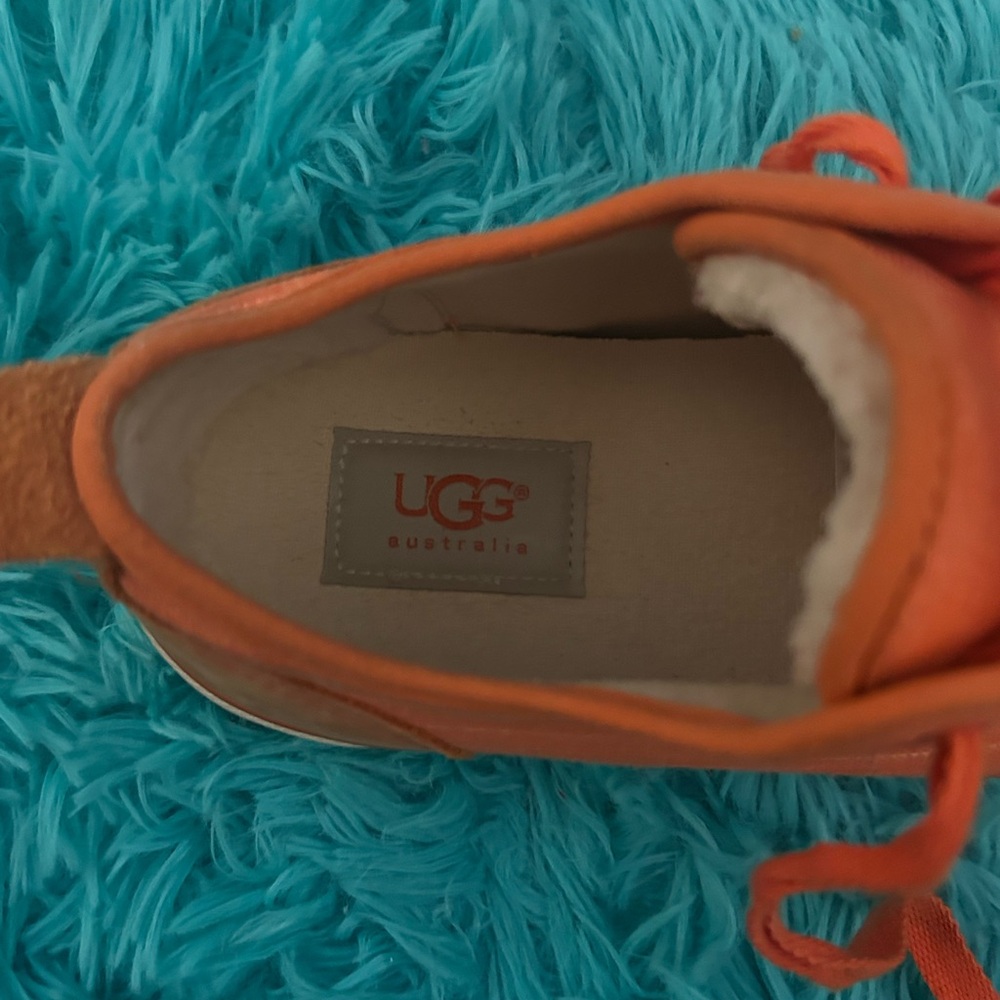 UGG Orange and Cream Sneakers - Picture 5 of 6